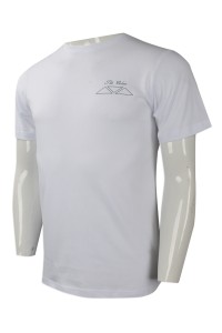 T846 大量訂做男裝短袖T恤 團體訂製男裝短袖T恤 自訂印花LOGO款T恤專營店    白色